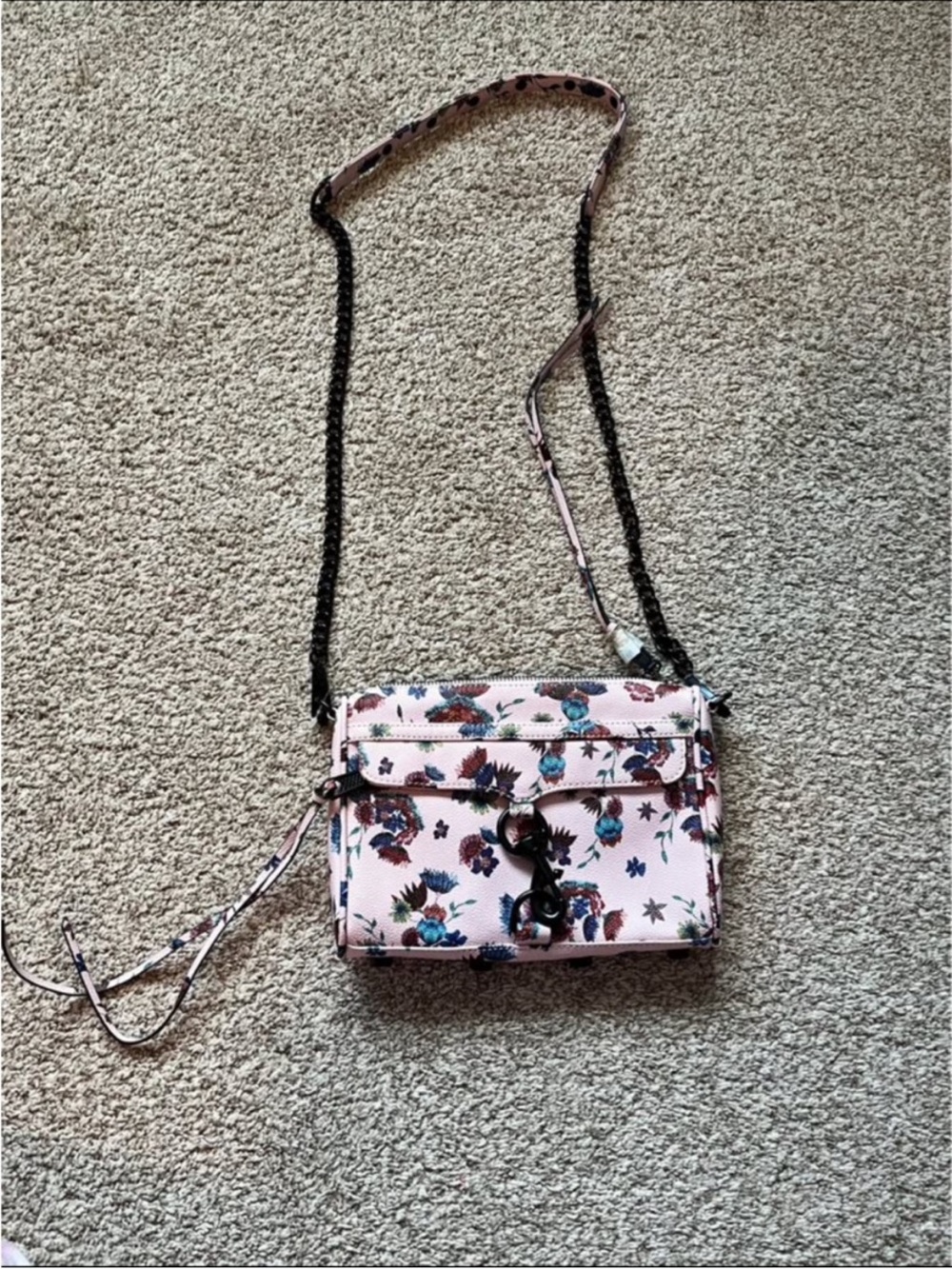 Rebecca Minkoff Mini Mac Clutch Crossbody Bag Pink Floral NWOT